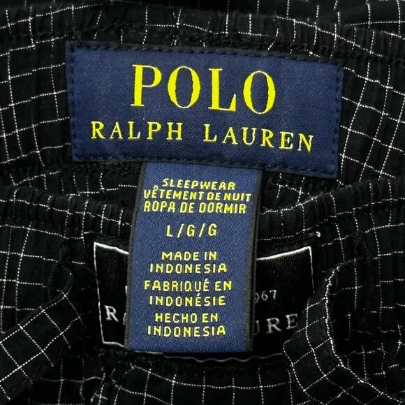 Polo Ralph Lauren Matching Grid Pattern Pajama Set - Picture 9 of 13